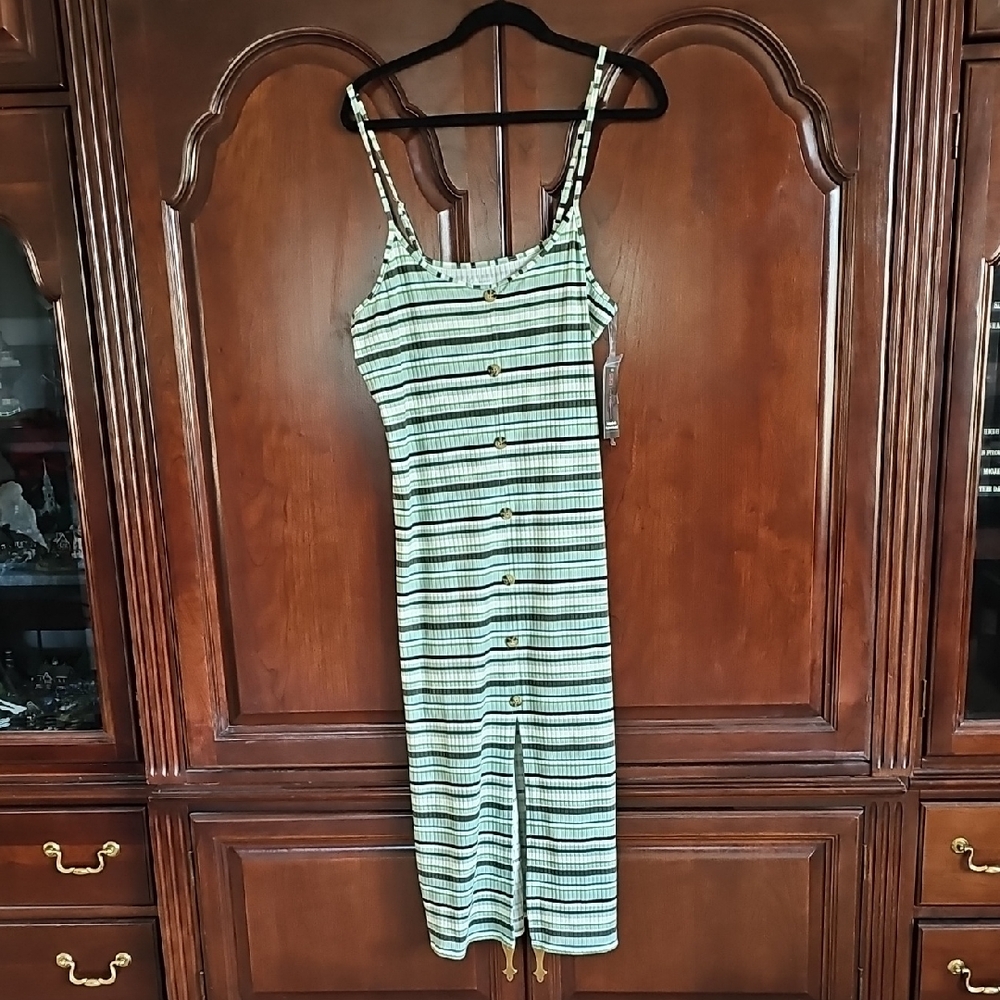 No Boundaries Striped Maxi Dress in White and Black